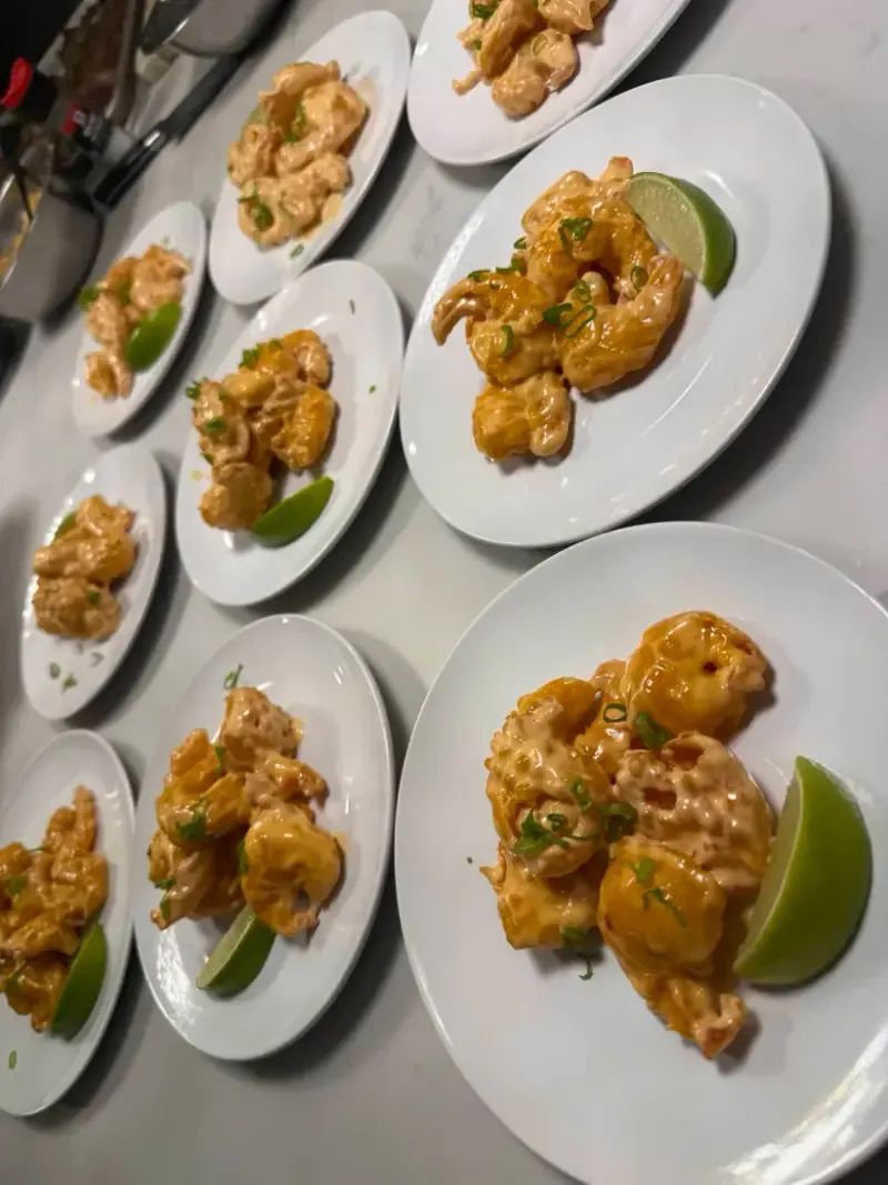 Crispy bang bang shrimp with spicy aioli by Chef Matts Culinary Creations
